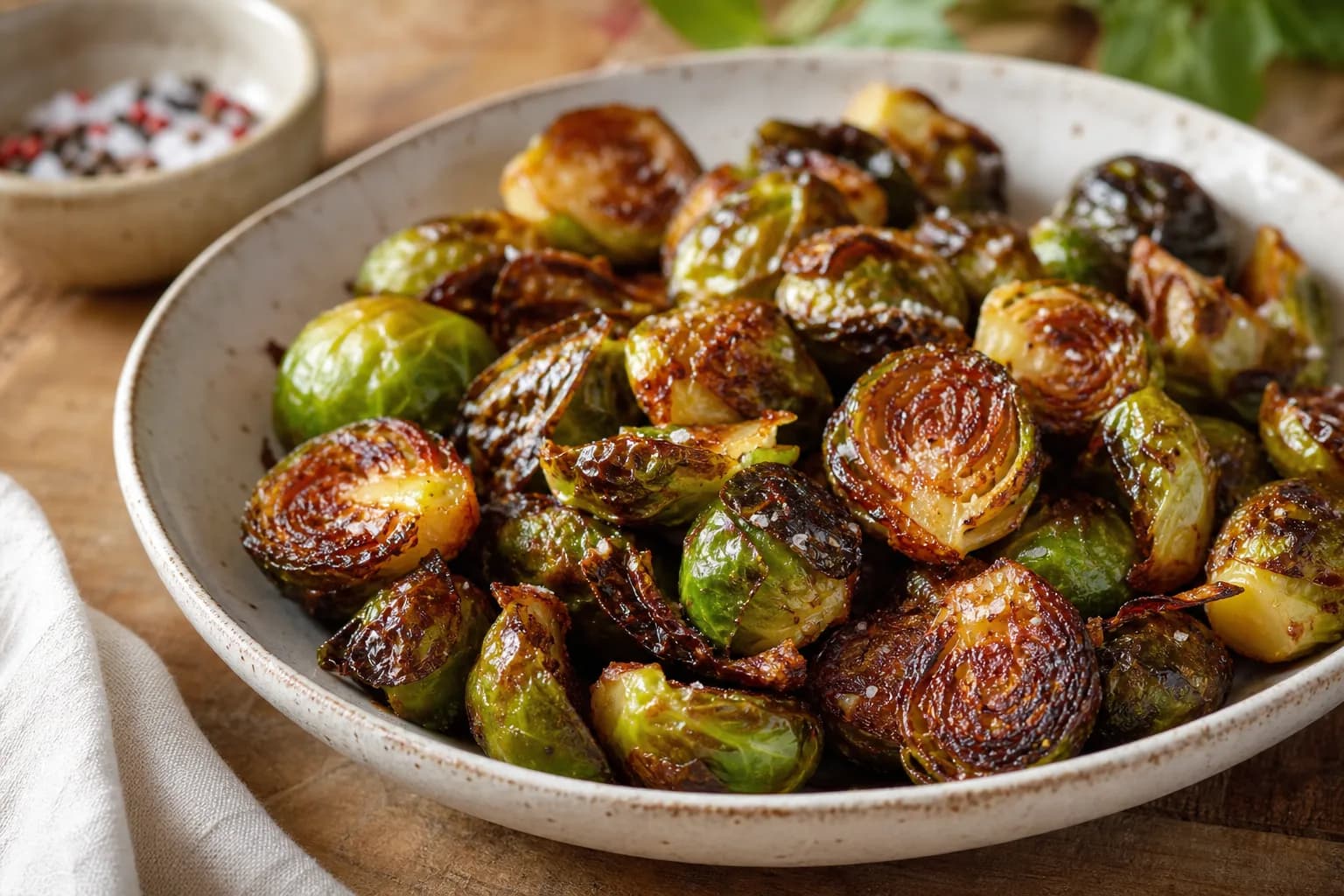 Crispy Balsamic Air Fryer Brussels Sprouts