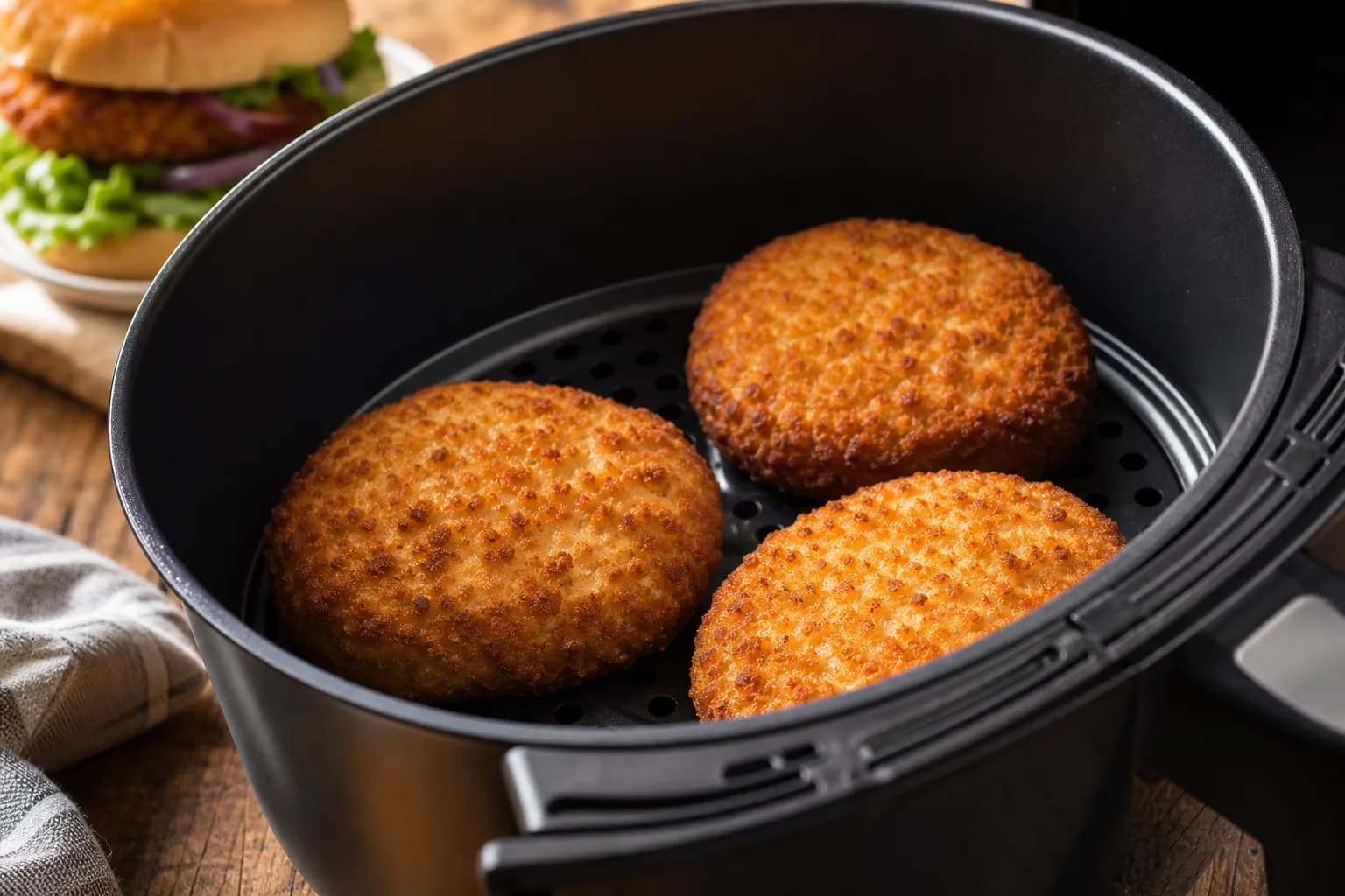 Air Fryer Frozen Chicken Patties: How Long for Sandwich Patties