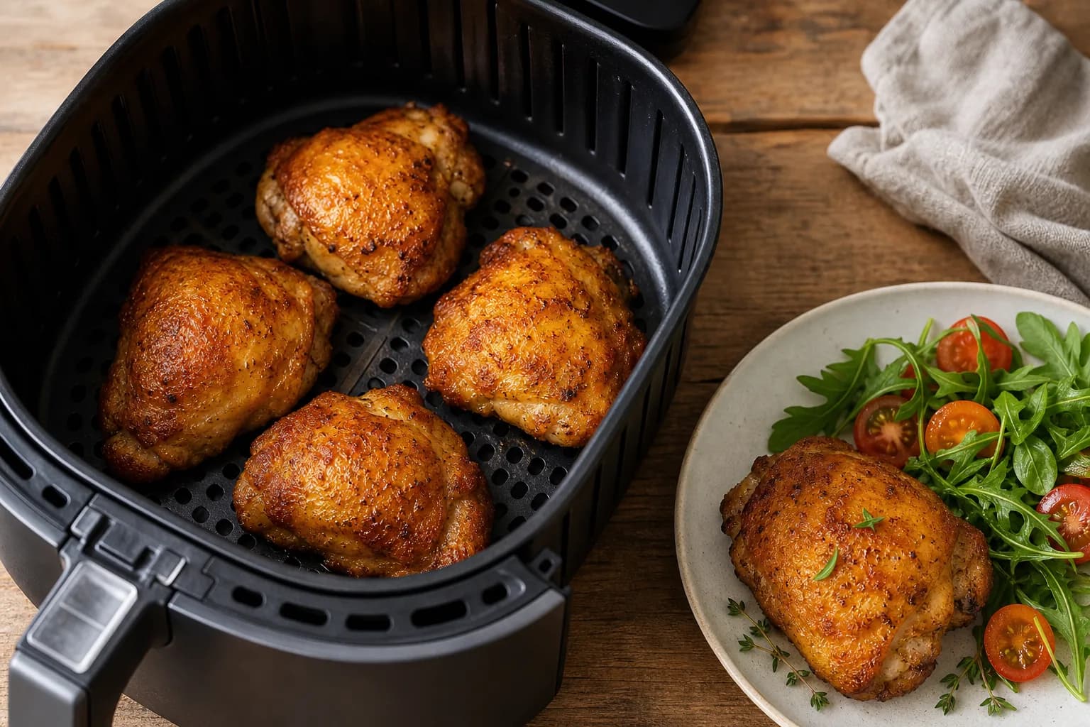 Air Fryer Frozen Chicken Thighs: Bone-In Skin-On 6–8 oz Guide