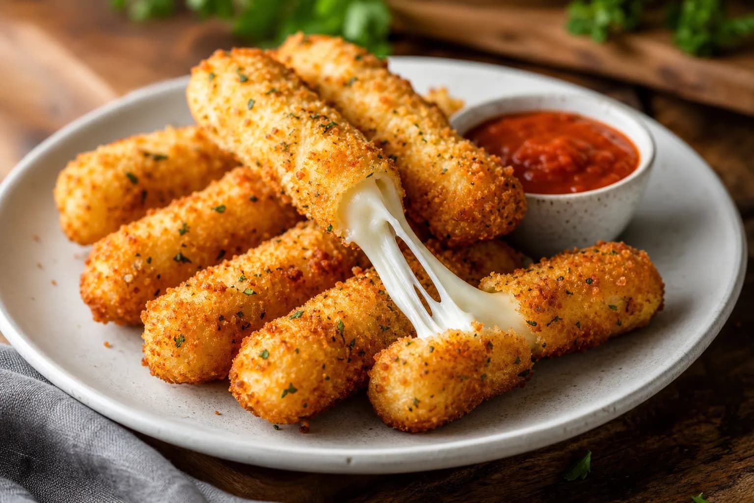 Crunchy Air Fryer Mozzarella Sticks