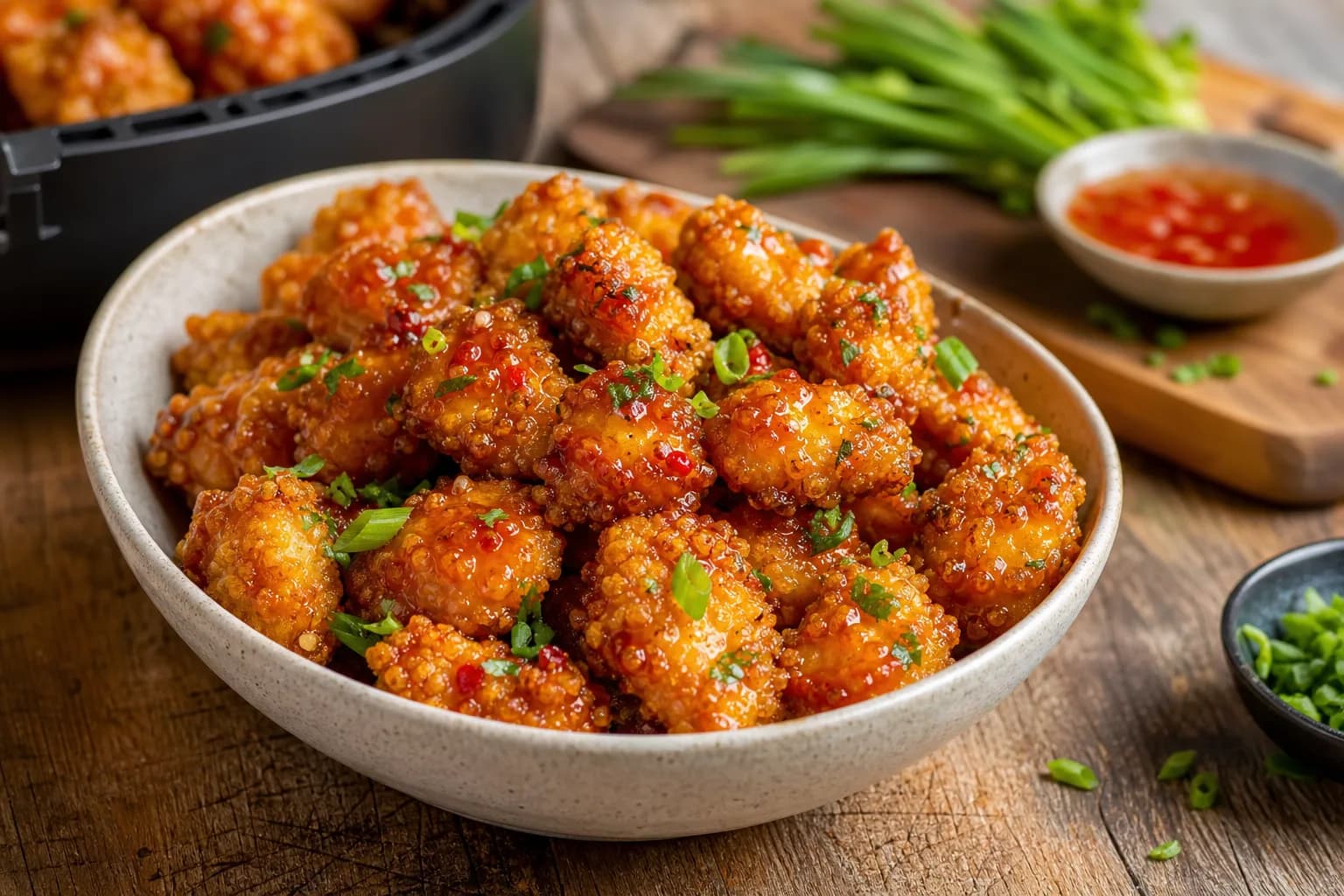 Crispy Air Fryer Sweet Chili Chicken Bites
