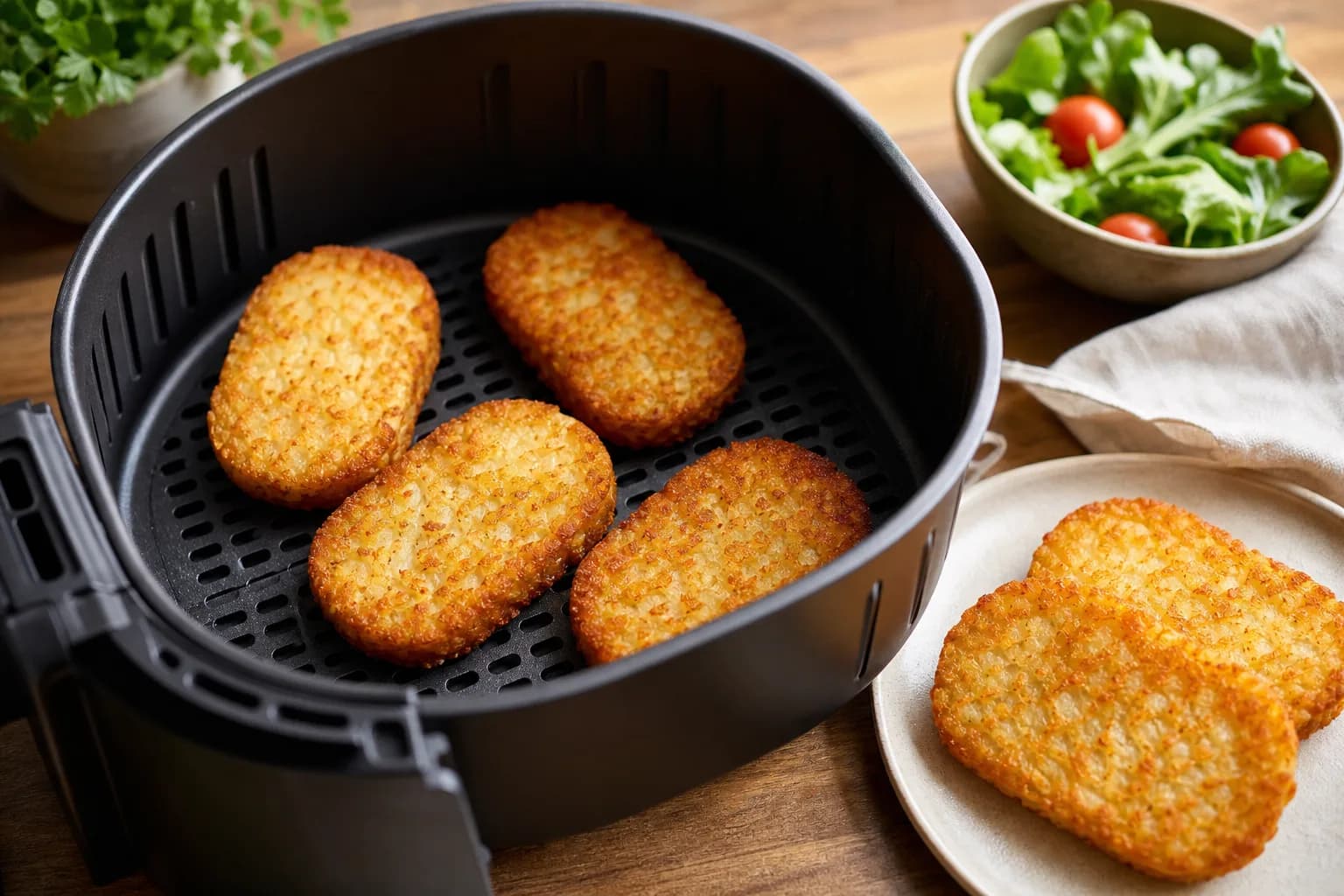 How Long to Air Fry Frozen Hash Brown Patties at 400°F