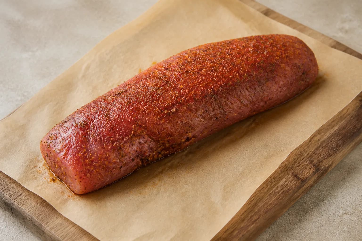 How Long to Air Fry Pork Tenderloin at 400°F: 1–1½ lb Guide after step 2: Rub the tenderloin with olive oil. Mix the salt, pepper, smoked paprika, garlic powder, onion powder, and thyme, then coat the pork evenly on all 