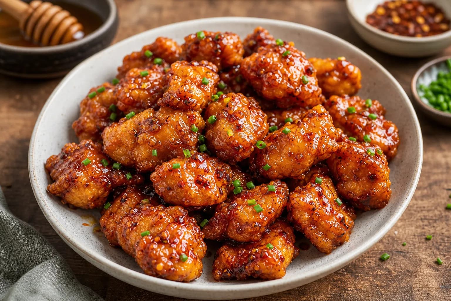 Crispy Air Fryer Hot Honey Chicken Bites