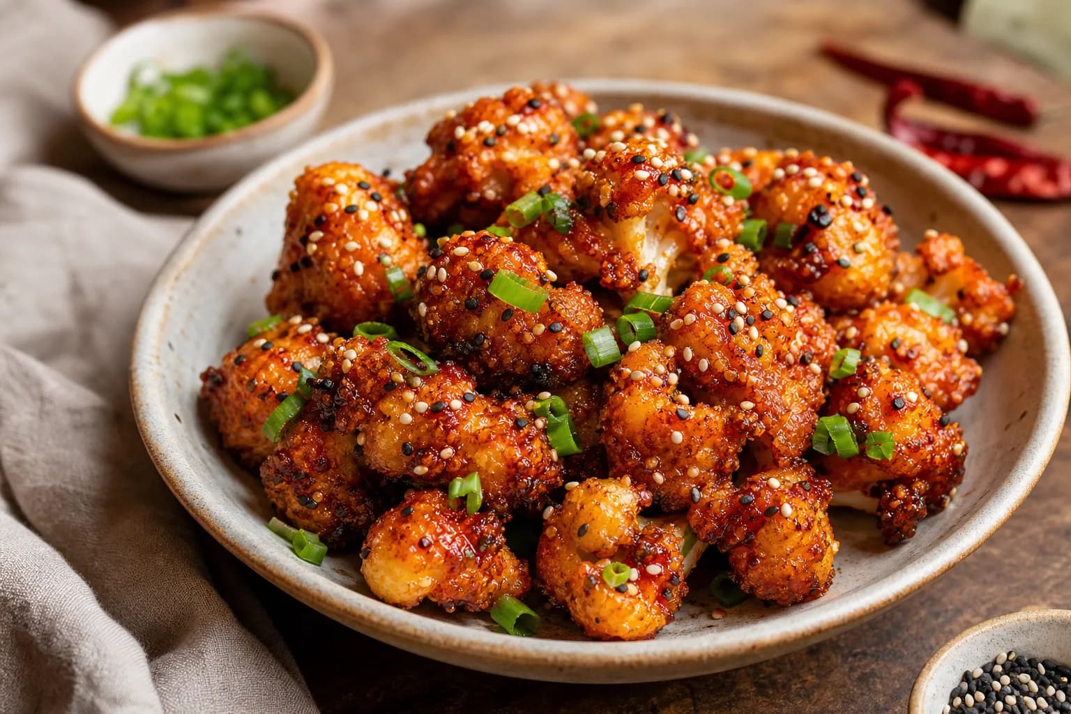 Crispy Air Fryer Korean Cauliflower Bites